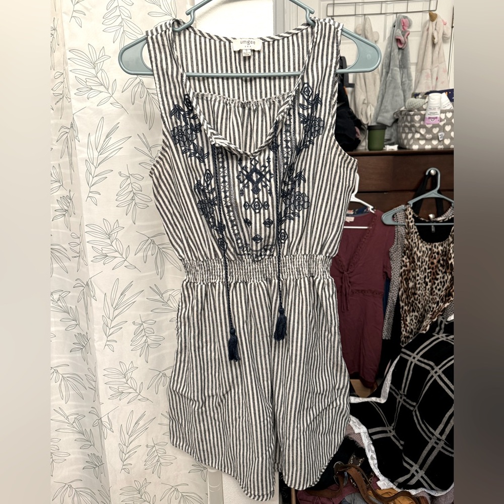 Umgee Striped Blue/White Dress